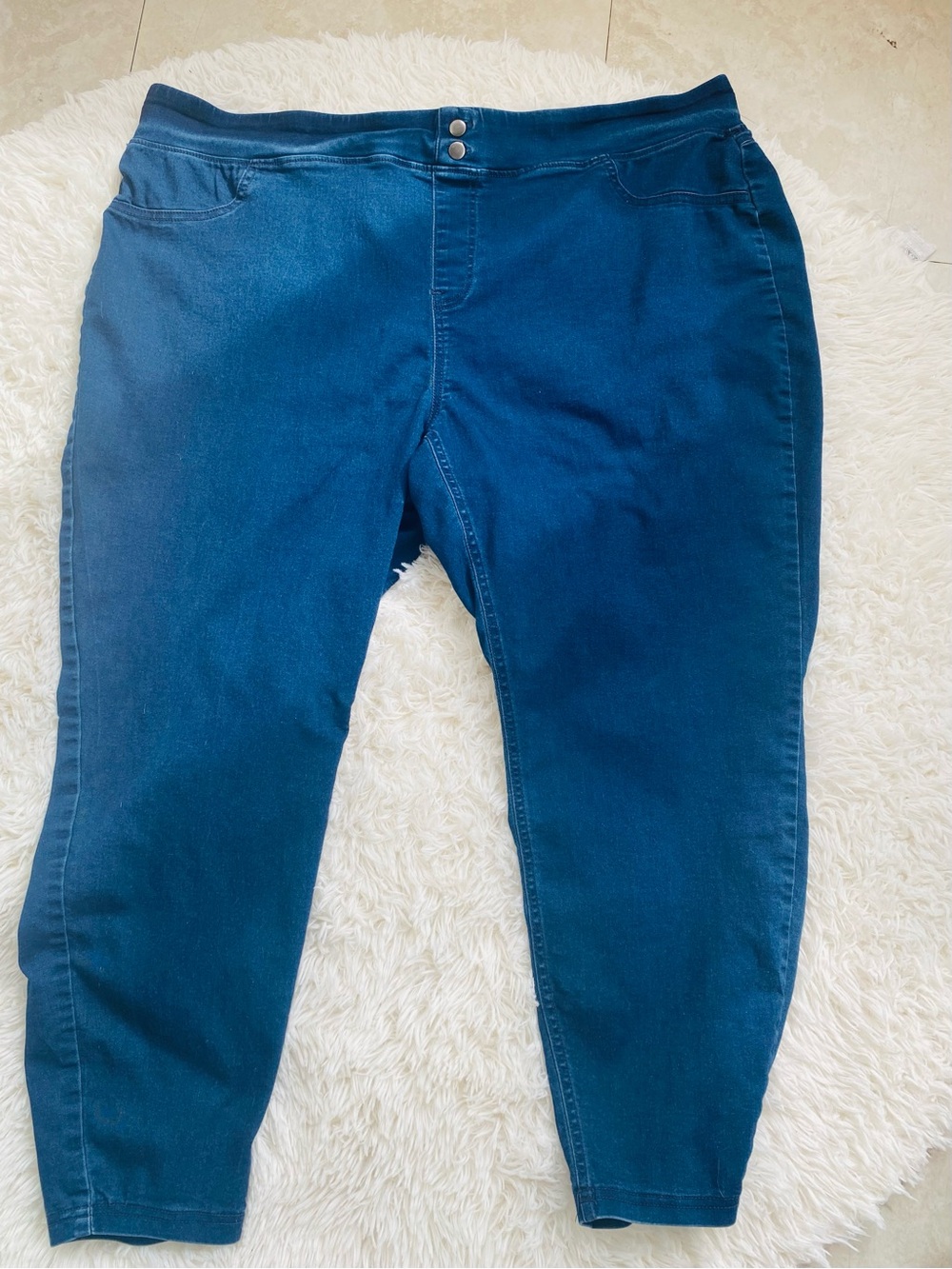 Terra & Sky 3X Blue Stretch Denim Jeggings 24W - 26W